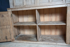 Lutyens arts and crafts English housekeepers cabinet silvered Pitch Pine Late 19th century Circa 1890 vintage antique kingham alton hampshire UK for sale