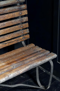 members pavilion Lords ground Surrey cricket ground Guildford Victorian strap work bench 10ft long  scrolled cross braced legs original oak wooden slats Circa 1890