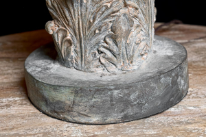 Italian bronze lamp  circa 1880 fountaion head Scrolling acanthus leaf relief detailing table lamp. Circa 1880.