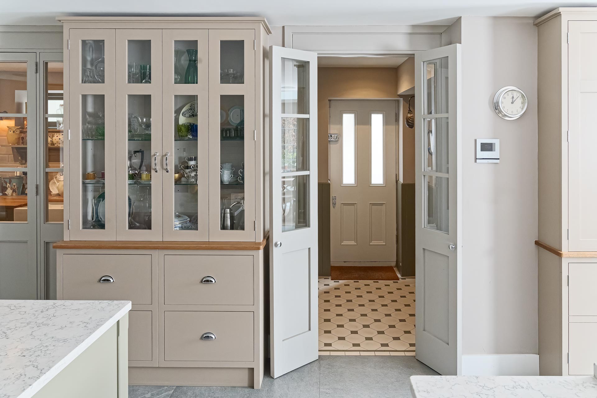 Traditional bespoke kitchen pantry utility scullery Hampstead North London alton hampshire guildford surrey shaker style luxury hand painted hand made miele fisher paykel armac martin farrow and ball quooker silestone caesarstone quartz maeble