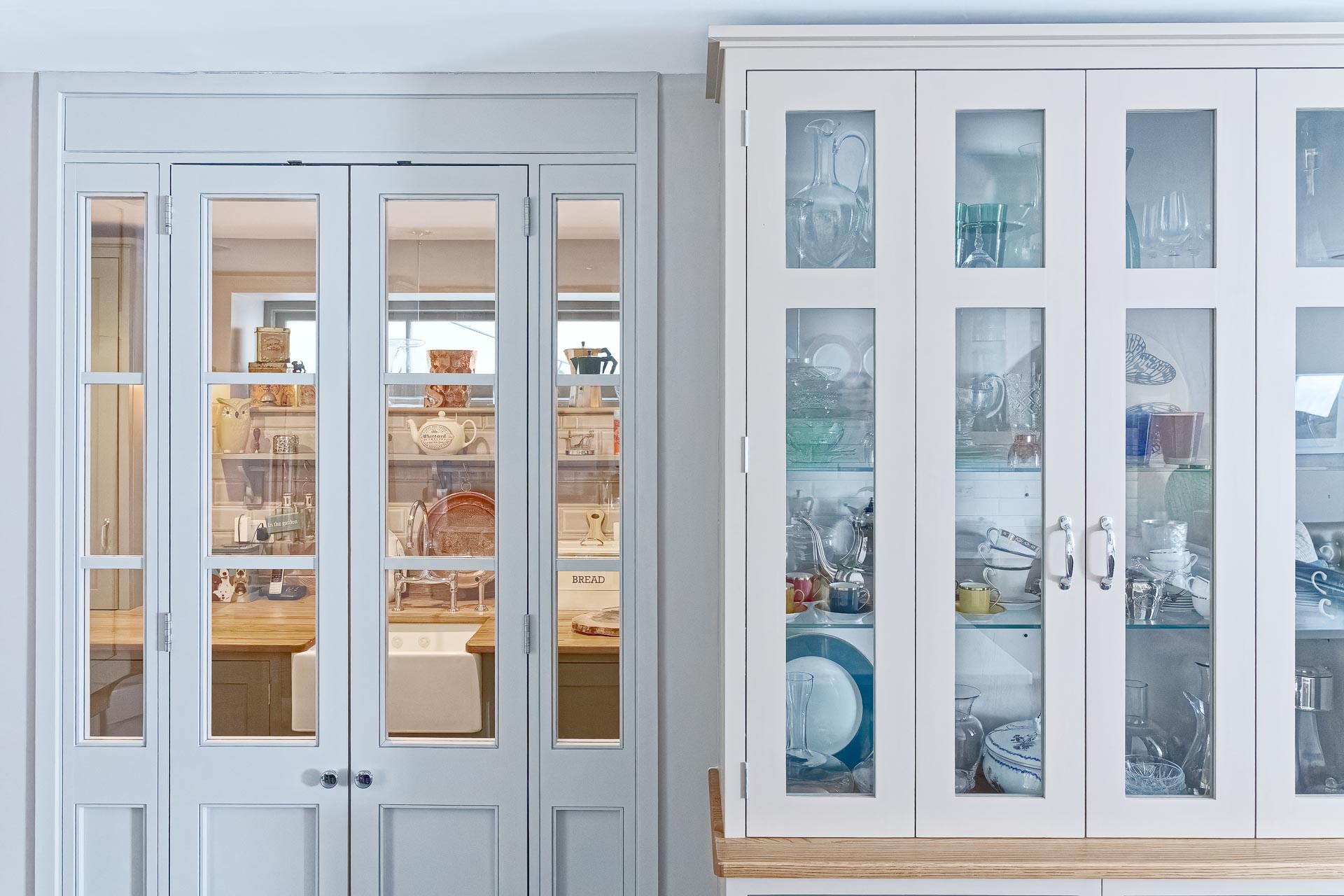 Traditional bespoke kitchen pantry utility scullery Hampstead North London alton hampshire guildford surrey shaker style luxury hand painted hand made miele fisher paykel armac martin farrow and ball quooker silestone caesarstone quartz maeble