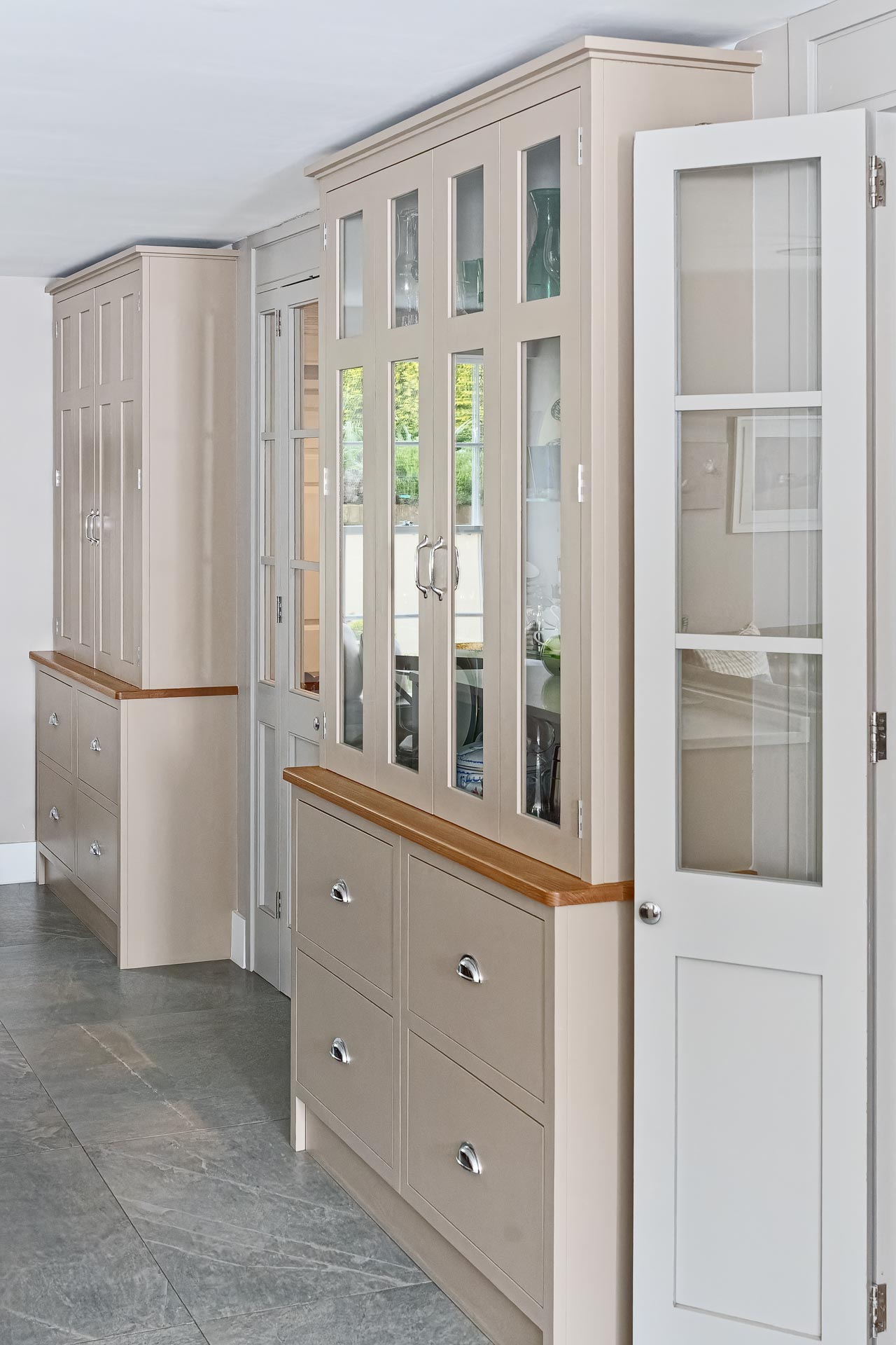 Traditional bespoke kitchen pantry utility scullery Hampstead North London alton hampshire guildford surrey shaker style luxury hand painted hand made miele fisher paykel armac martin farrow and ball quooker silestone caesarstone quartz maeble