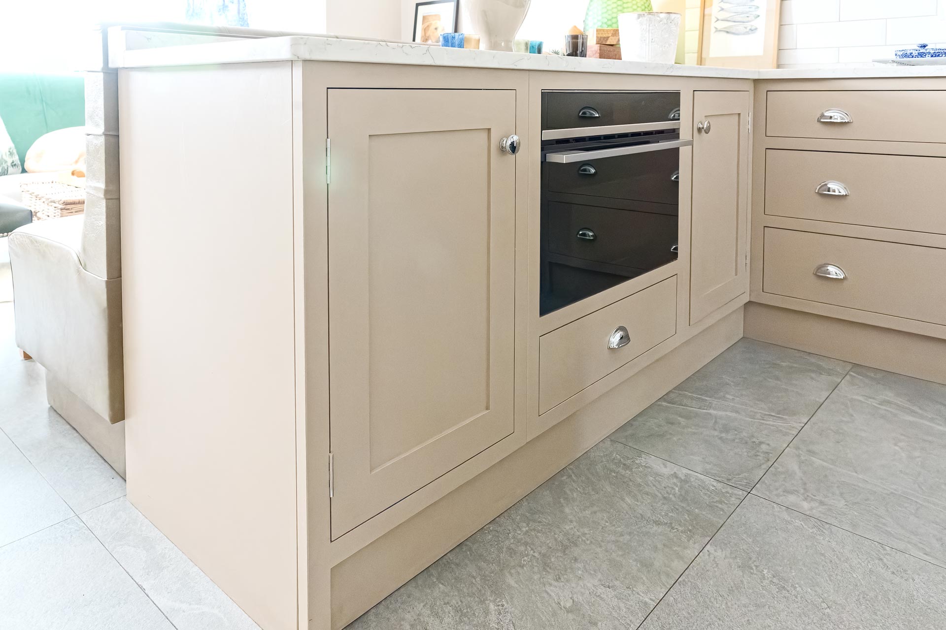 Traditional bespoke kitchen pantry utility scullery Hampstead North London alton hampshire guildford surrey shaker style luxury hand painted hand made miele fisher paykel armac martin farrow and ball quooker silestone caesarstone quartz maeble